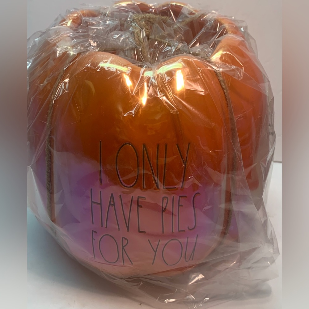 Rae Dunn I Only Have Pies for you irridecent pumpkin bowl Planter